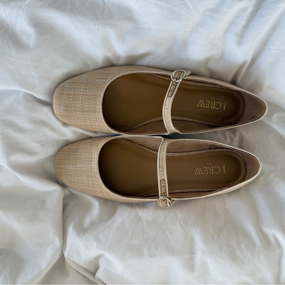 J. Crew Women's Cream Mary Jane Flats